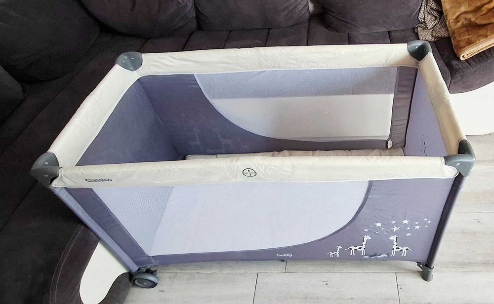 Бебешка кошара Moni - Tommy, бежова 120×60 см