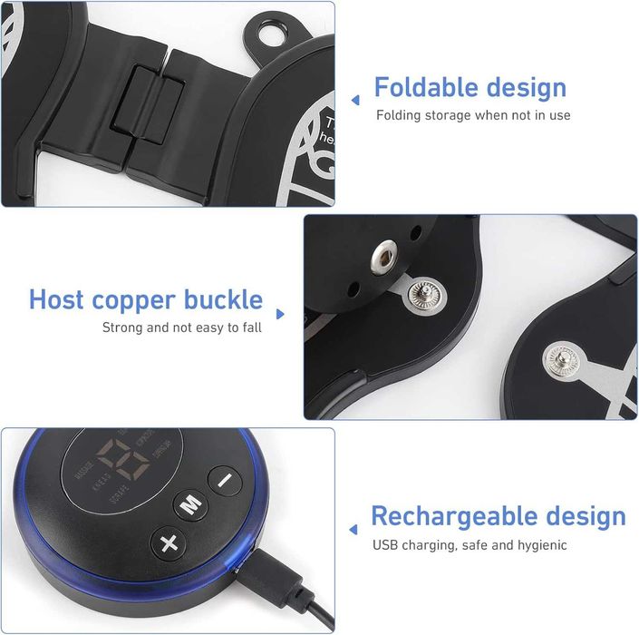 Aparat de masaj electric EMS picioare 8 moduri 19 niveluri intensitate