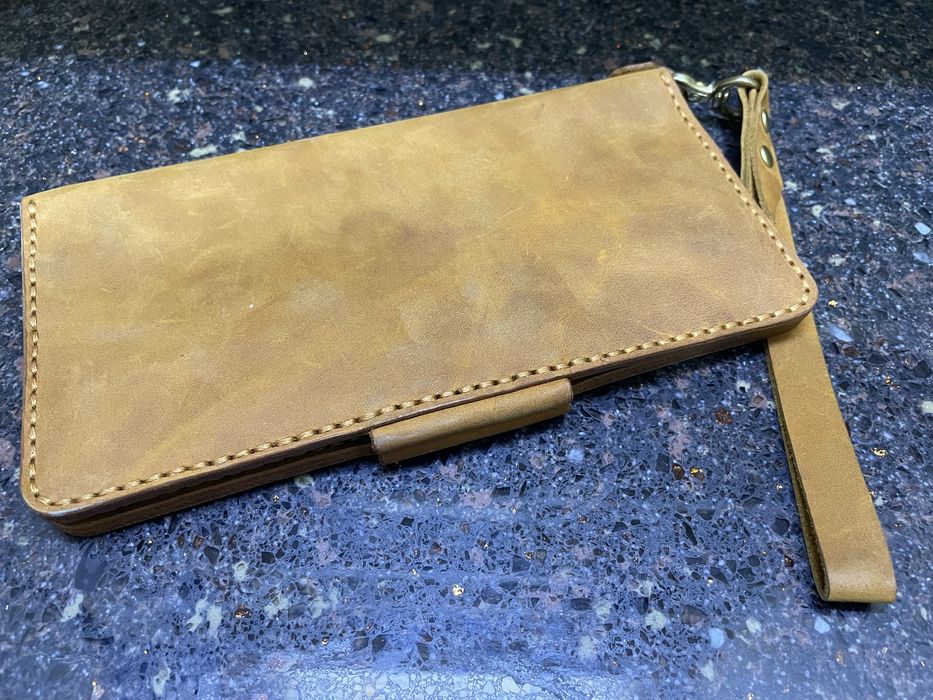 Кожанный лонгер, ручная работа.