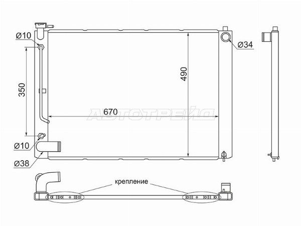 Радиатор охлаждения двигателя  Toyota Harrier