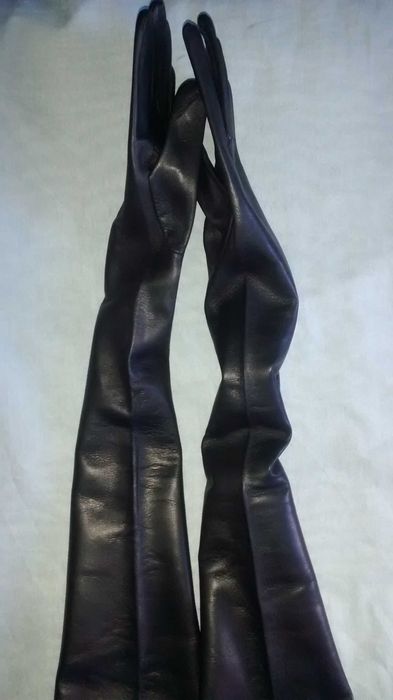 Manusi lungi piele 58-59 cm, piele nappa, marimea 6.5, 7, 7.5, 8