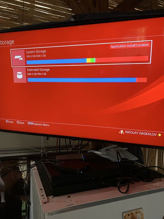 Ps4 с 4 gamepads external hard 1tb, подарък игви и светещ надпис