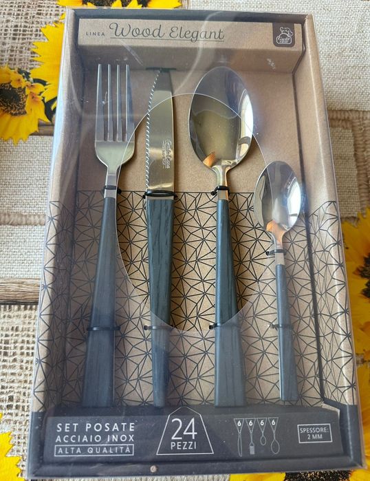 Set de tacâmuri 24 piese – Linia Wood Elegant
