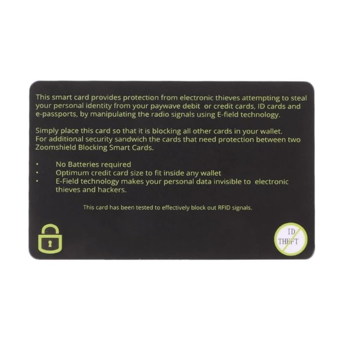 RFID/NFC карта за защита на банкови и безконтактни карти