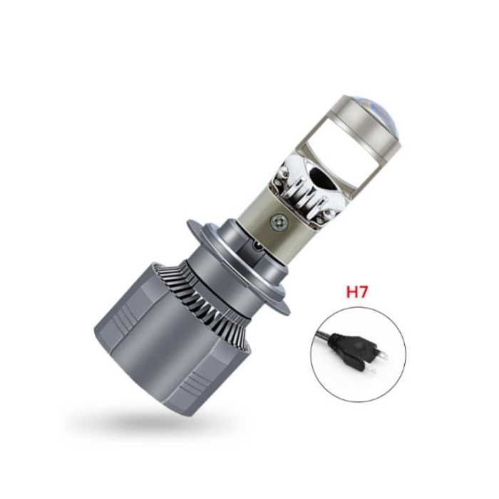 Лед крушки за фар H7 с лупа 120w, 2бр Комплект.