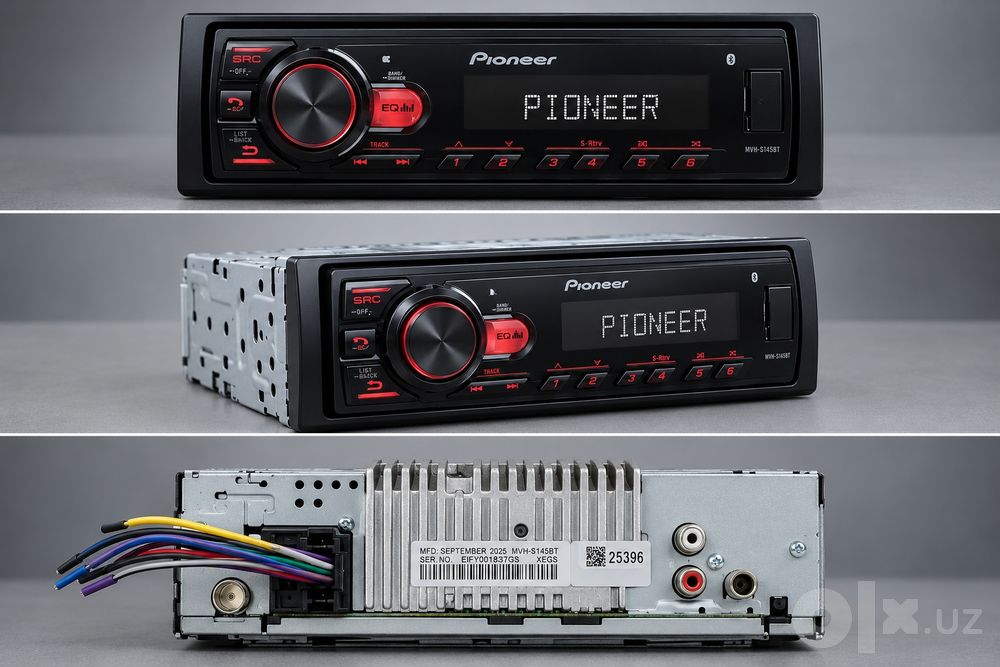 Pioneer MVH-S145BT — Bluetooth, USB, FLAC, 2 RCA | Автомагнитола
