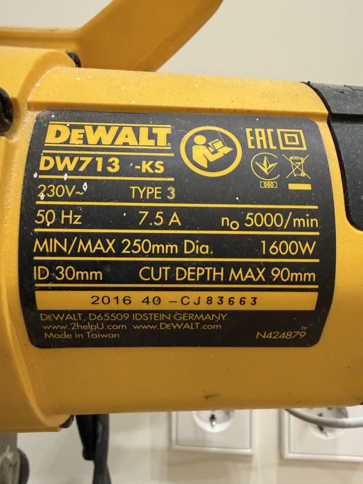Dewalt dw713 торцовая пила