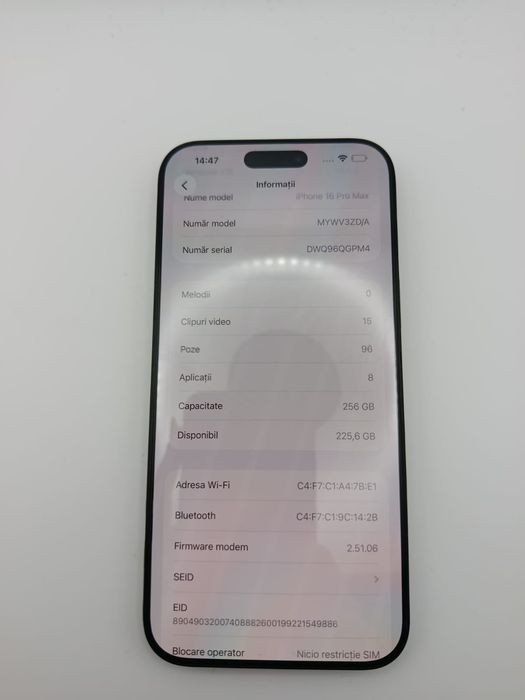 Iphone 16 Pro Max  256gb Amanet BKG