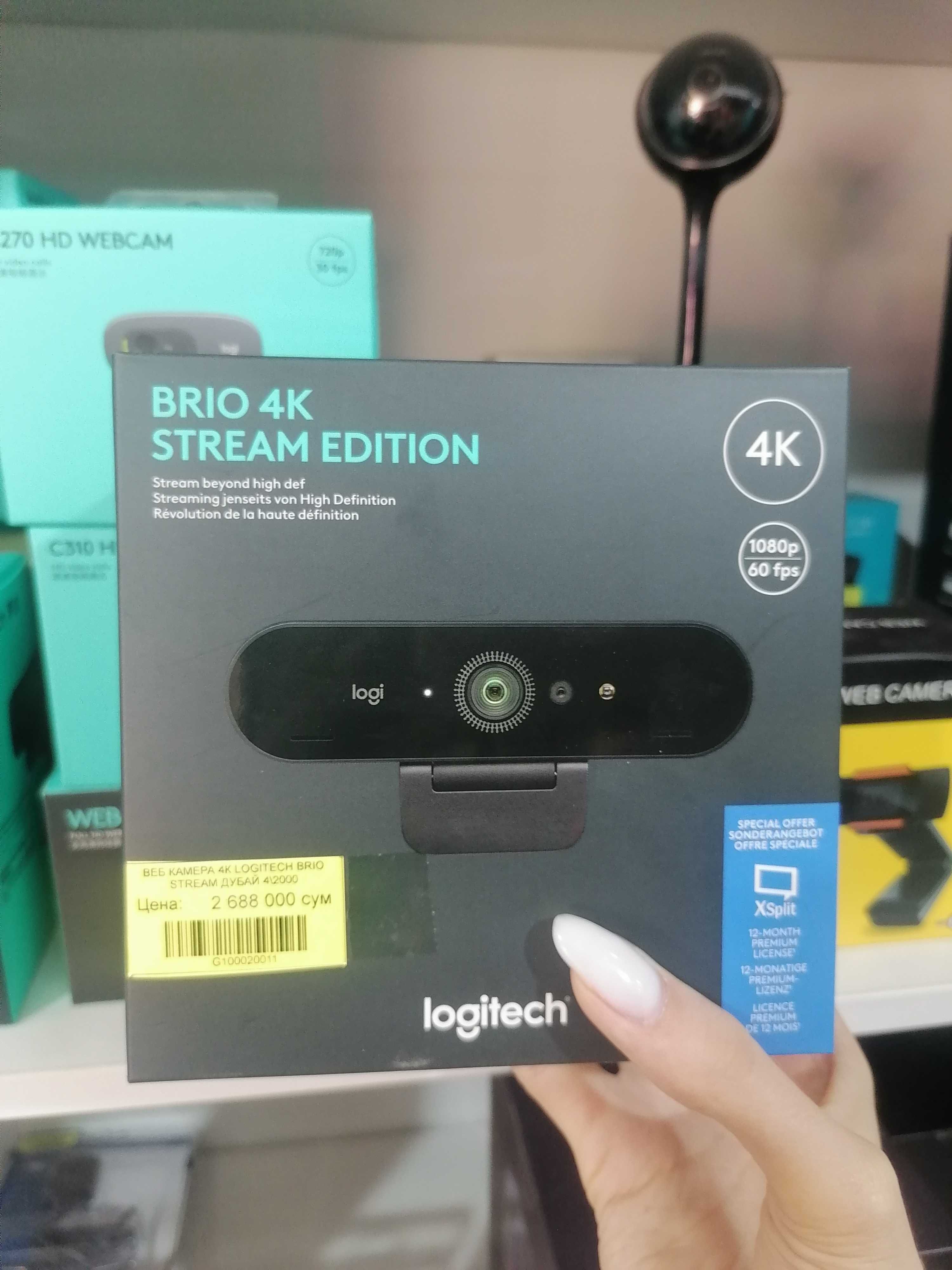 Web камера Logitech Brio 4k stream edition, веб камера для стрима: 2 ...