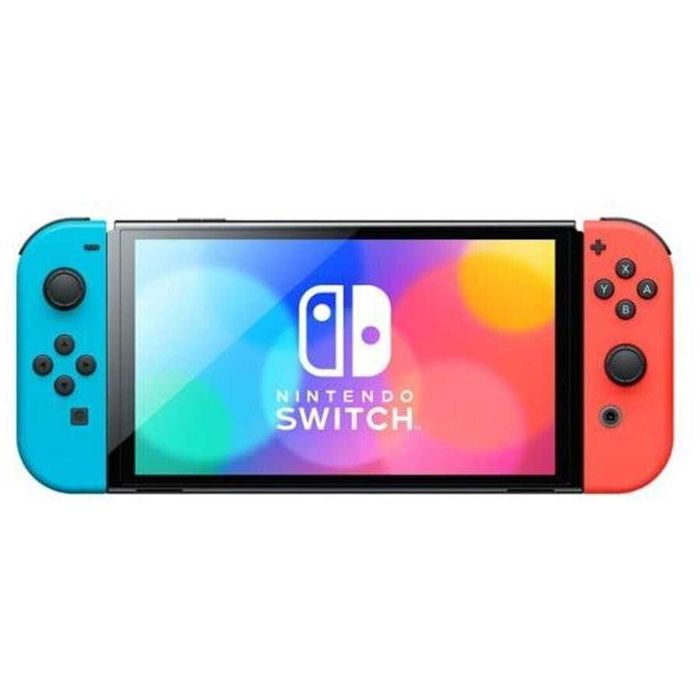 Nintendo Switch OLED, game console (neon rosu/neon albastru)