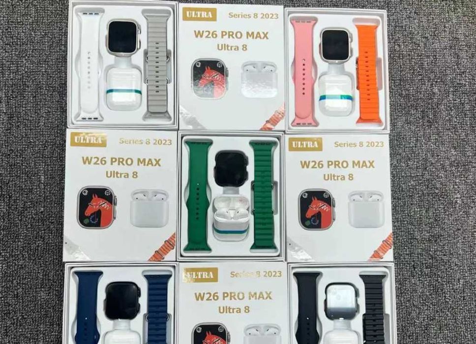 Комплект Smart часовник + TWS слушалки W26 Pro Max ULTRA