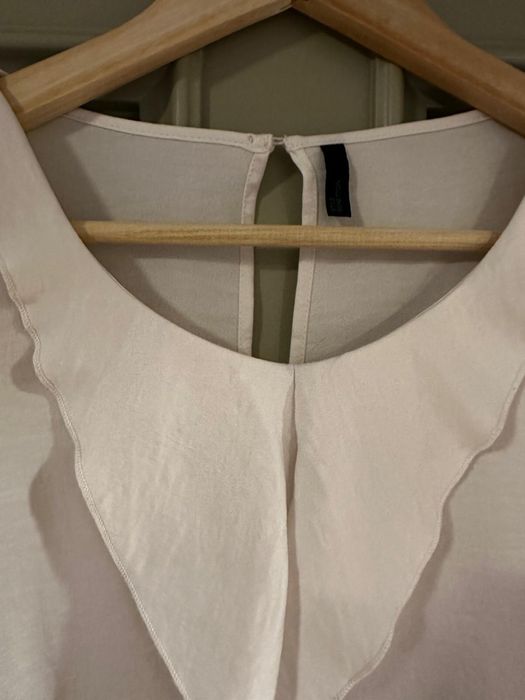 Bluza Benetton eleganta alba cropped