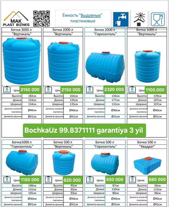 510000 Bochka бочка емкость suv idish
