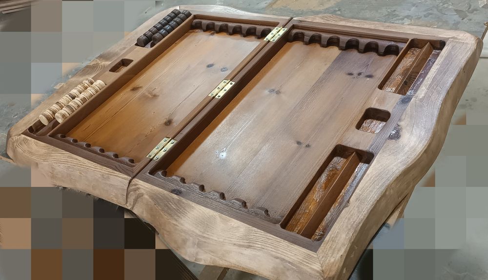 Нарды из Термо Древесины, Ручной работы.