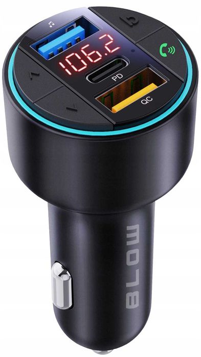 FM Трансмитер с бързо зареждане и Bluetooth 5.0 30W BASS