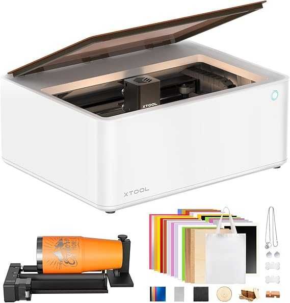 Gravură laser xTool M1 10W cu RA2, gravură laser clasa I, tăiere și gravare laser 3 în 1