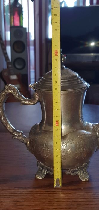 Антикварен посребрен чайник E.S.P.N.A1 Sheffield Англия отличен