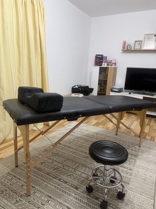 Pat si scaun cosmetica + perna cadou