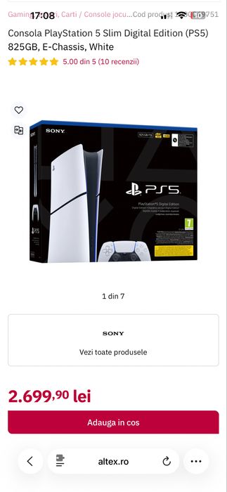 Consola PlayStation 5 Slim Digital Edition (PS5) 825GB