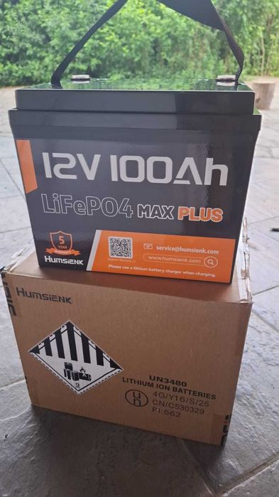 Baterie acumulator Lifepo4 12v 100ah, noua, cu BMS incorporat