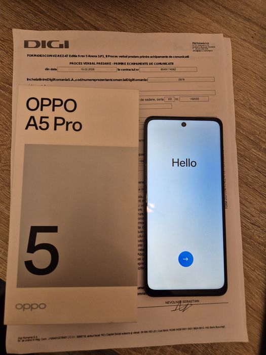 OPPO A5 Pro 5G 8GB/256GB, black/Brown Nou Garantie