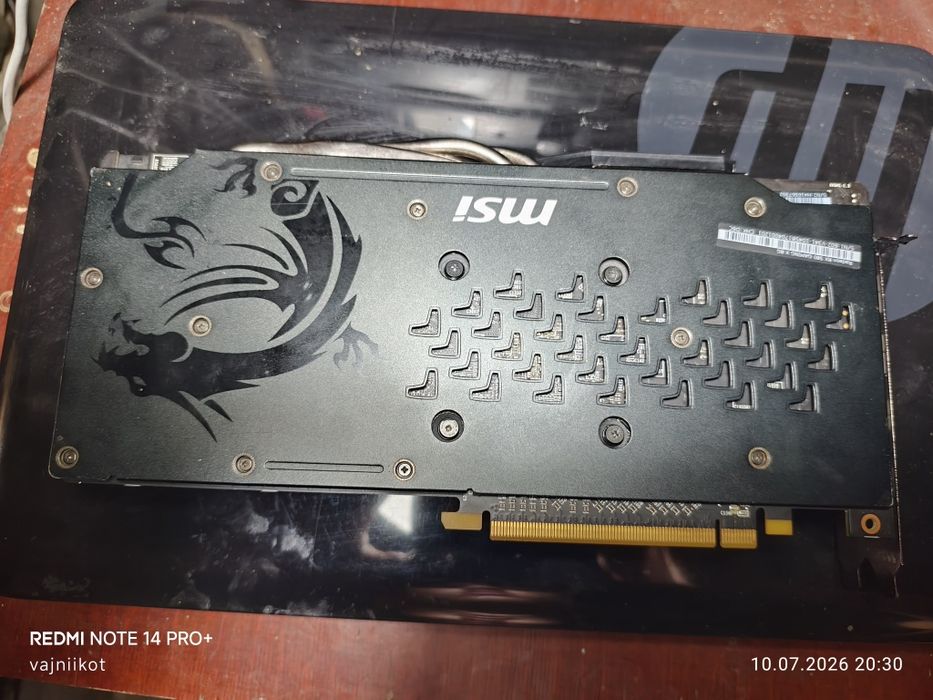 Rx 580 8gb. От msi gaming x