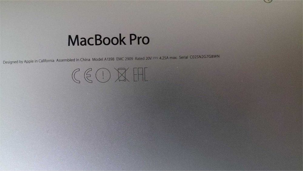 Лаптоп MacBook Pro (с Retina дисплей, 15-инчов, 2016 г.)