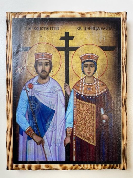 Икона върху застарено дърво