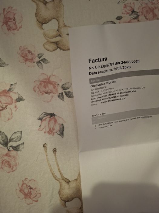 Patut joie nou cu ambalaj si factura