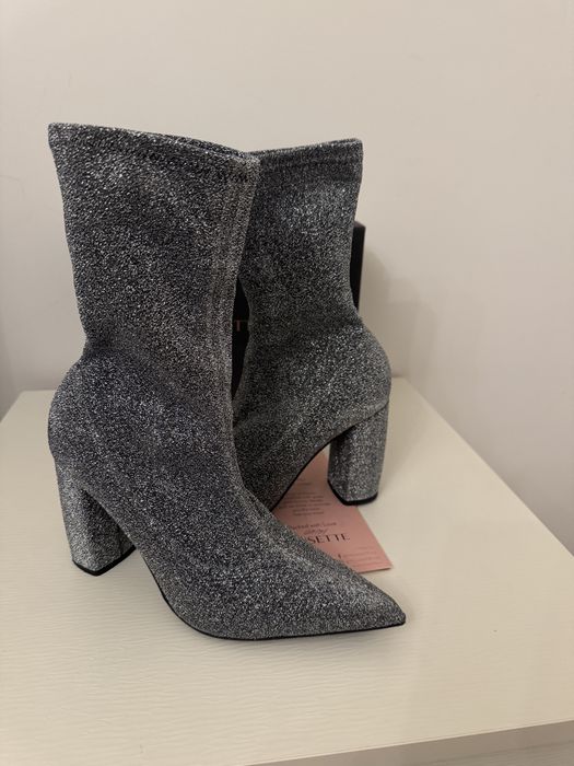 Botine Musette glitter marimea 38