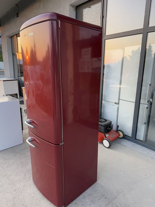 Ретро Червен хладилник с фризер Gorenje 185см