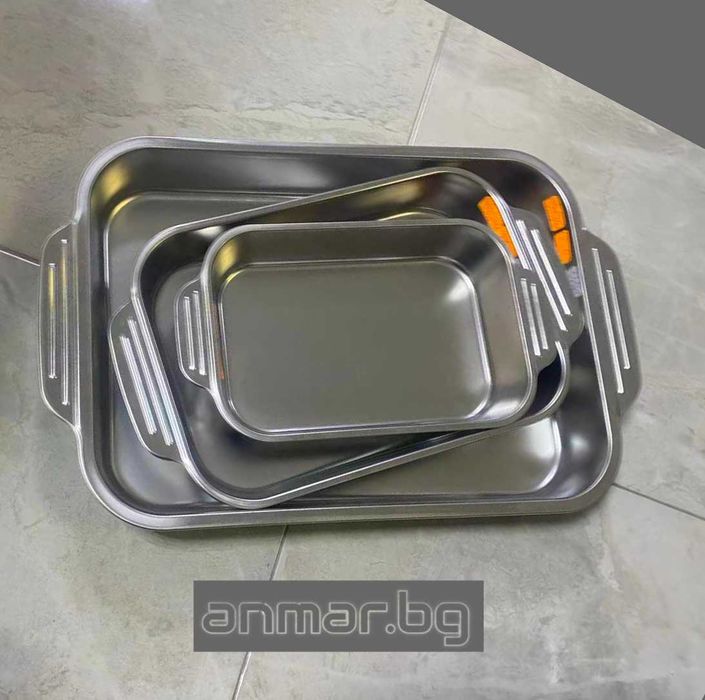 Тави с дръжка стомана хром-никел, различни размери