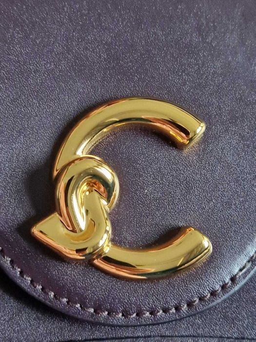 Geantă Coccinelle C-me piele neteda, culoare Pruna, mov inchis