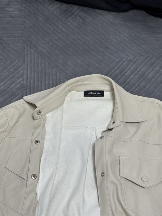 Кожанный пиджак женский