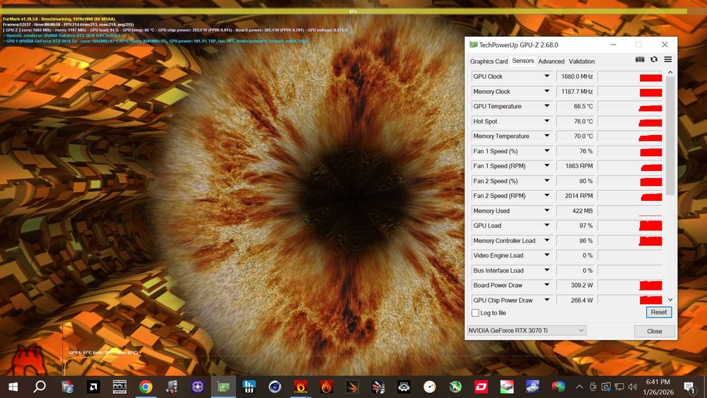 Placa video GIGABYTE RTX 3070 Ti VISION OC - Stare foarte buna