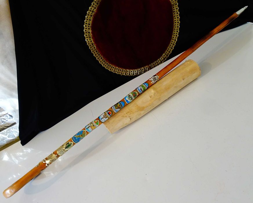 Тиролски туристически бастун,значки,Елен,Коза,Еделвайс.