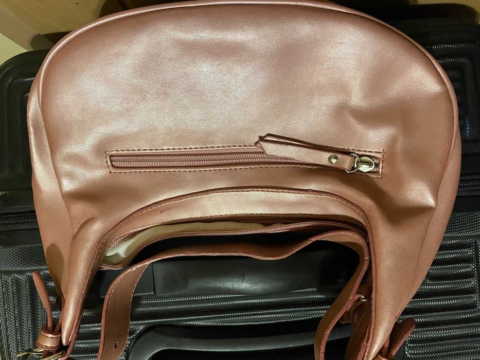 металик розова дамска чантичка