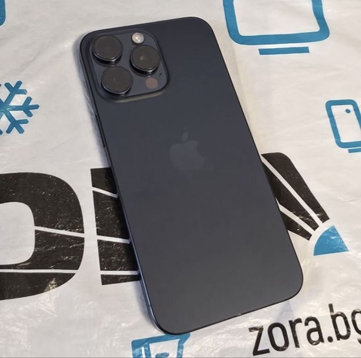 КАТО НОВ 256GB iPhone 15 Pro Max Зора Гаранция 2025г. Blue | Син