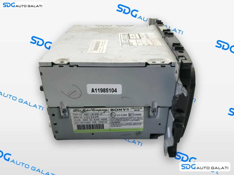 Radio CD Player Audio Sony MP3 Ford C-Max 2004 - 2010 Cod 7M5T-18C939-JD, VP6M2F-18C821-AE [LR11518]