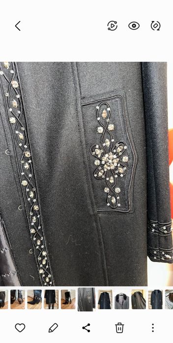 Palton RoccoBarocco cu pietre Swarovski