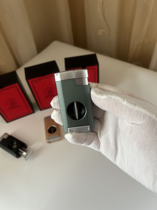 Луксозна запалка за пури Guevara с резачка – 3 цвята, подаръчна кутия