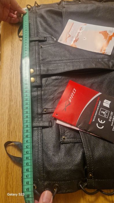 Кожен мото дънки