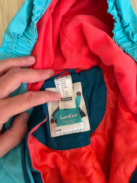 Combinezon schi/zăpadă Decathlon Wedze+Costum polar interior 2 - 3 ani