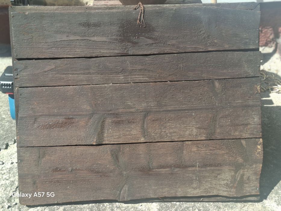 Tablou religios / Icoană veche sub sticlă (Cromolitografie de epocă, cca. 1900). Dimensiuni: L 70 cm, L 58 cm