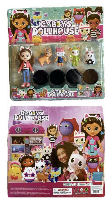 Set cu 5 figurine Gabby's Dollhouse, Casa Papusilor, NOU