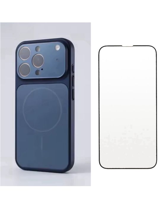 Husa Magsafe Glass + Folie Sticla Iphone 17/17 PRO/17 PRO MAX/17 AIR