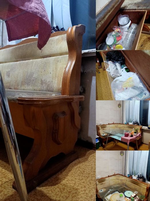 Диван кухонный деревянный