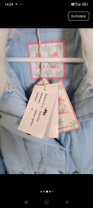 Geacă cu guler detașabil șnur in talie My Mo