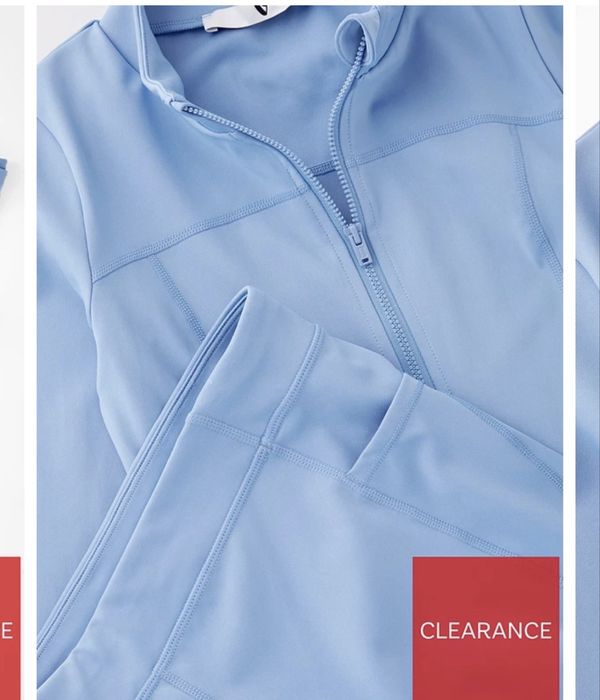 Дамски спортен комплект – горнище с цип + клин