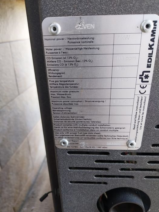 Șemineu pe peleti 7kw